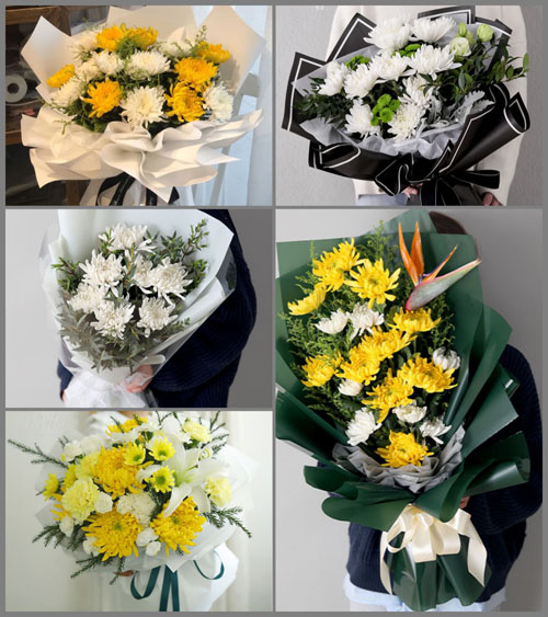 湖北孝感市大悟县吕王镇白事花束代送